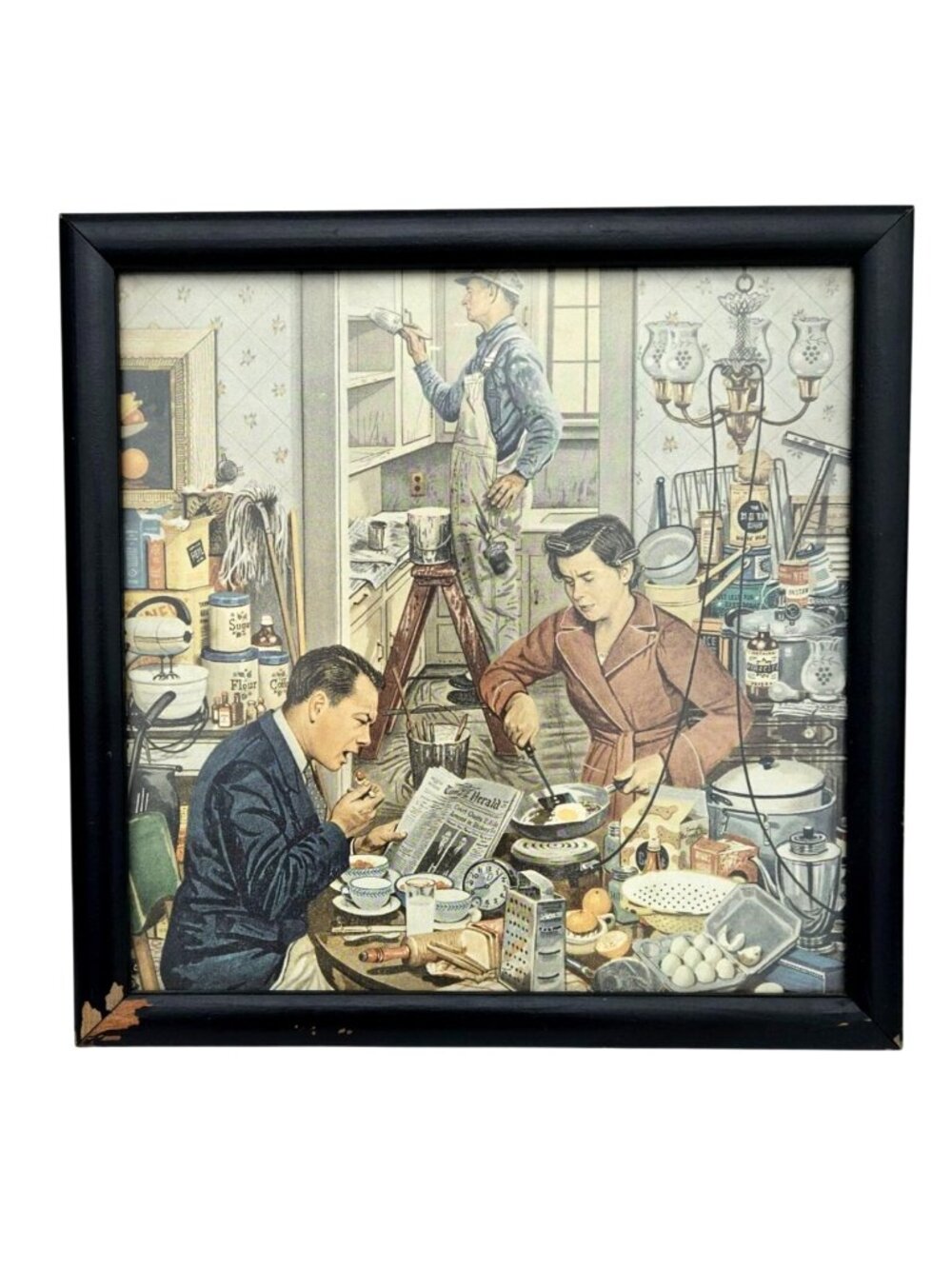 Vintage Stevan Dohanos Saturday Evening Post Cover Dec 5 1953 Framed Print 11x11